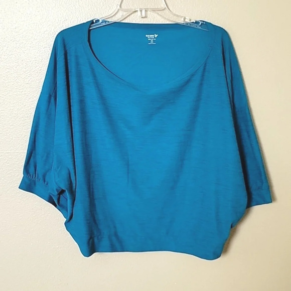 Old Navy Active Breathe On Teal Cropped Workout Top - Size XXL - Picture 1 of 7